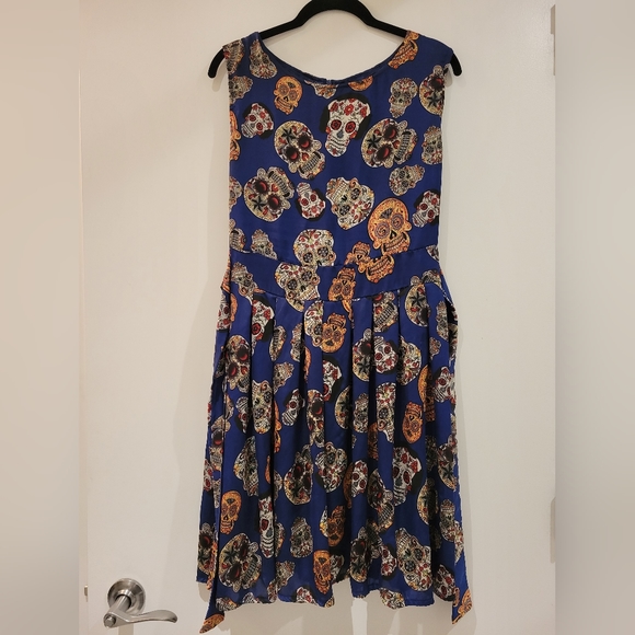 Sugar Skull Fit and Flare Dress - Picture 2 of 4